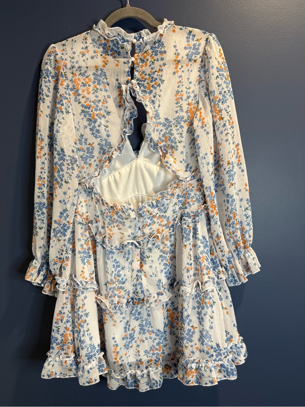 Selfie Leslie White Floral Ruffle Mini Dress - Picture 2 of 9